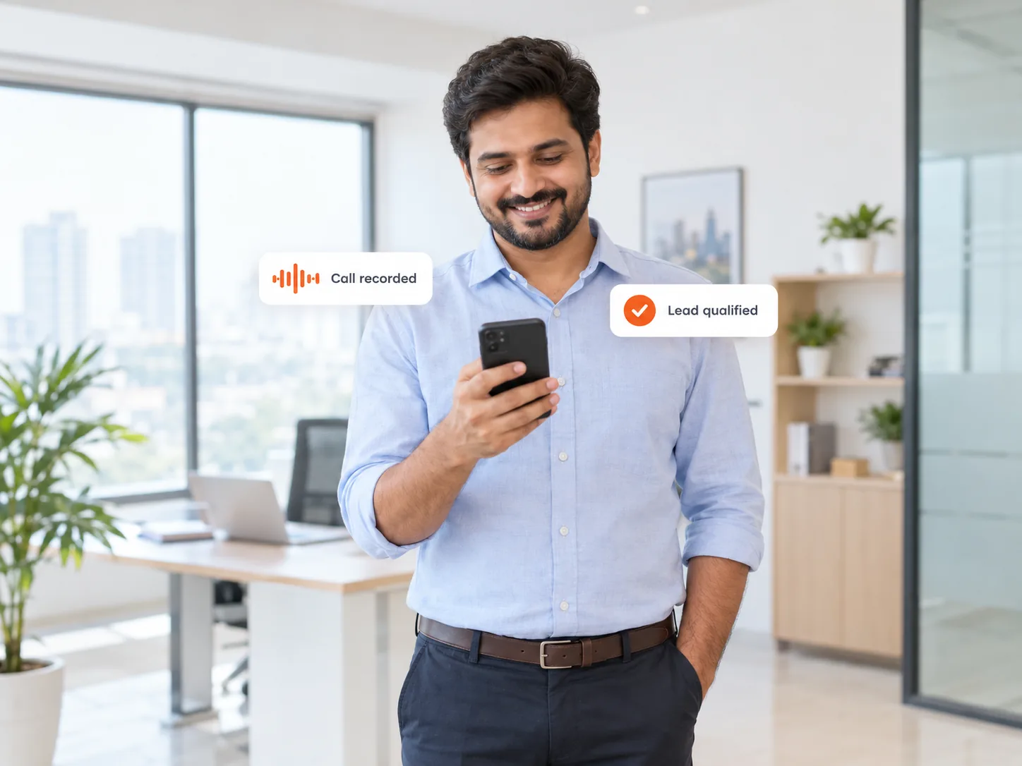 An AI calling agent at work